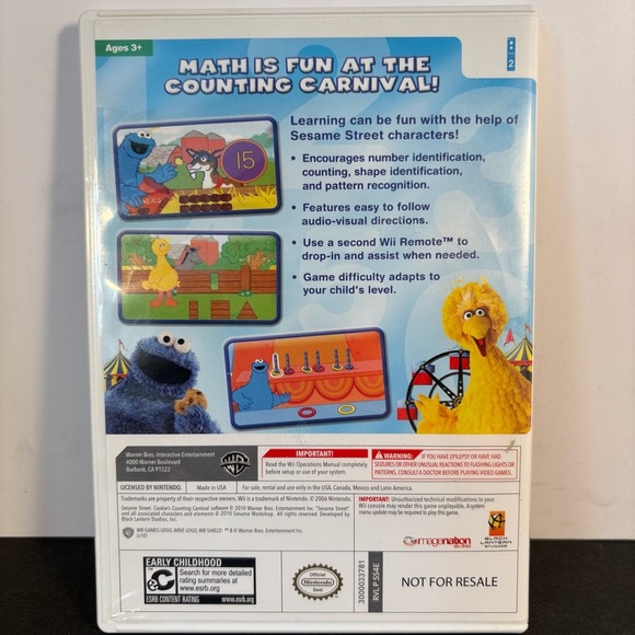 Sesame Street Counting Carnival Wii Game - Blue and Yellow - Picture 3 of 9
